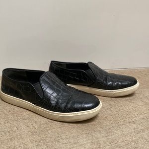 Cole Haan Black Leather Slip Ons
